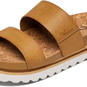 Women's Platform Slide Sandals Comfortable Crok Footbed Summer Beach Flatform